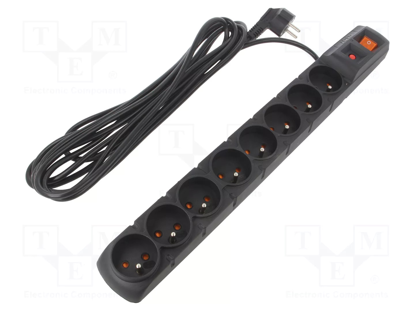 Hsk Nero Ciabatta Multipresa, S8 8 Uscite Ac (8X, Cee 7/5, 5 M) - Immagine 2