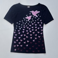 Vintage Catwalk To Sidewalk Top T Shirt Size Women’s Large Made In USA Navy Blue