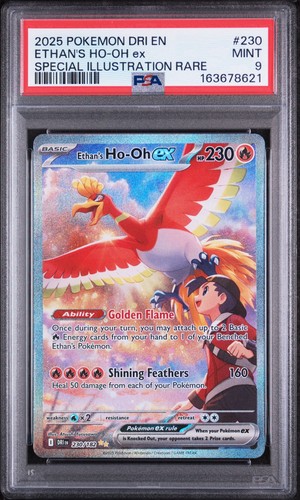 Ethan's Ho-Oh ex graded PSA 9 for sale on eBay
