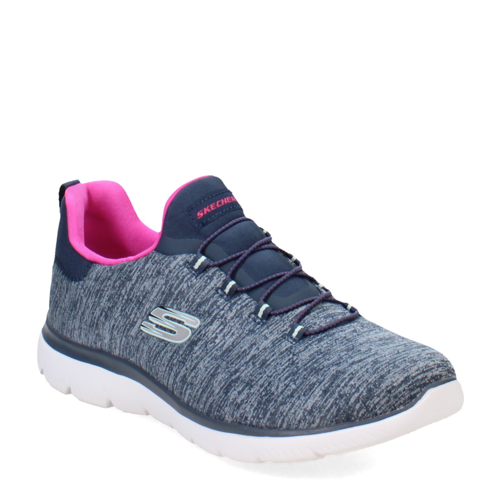 Женские кроссовки Skechers, Summits - Для быстрого бега - Широкая ширина 12983W-Серая темно-синяя булавка NVHP
