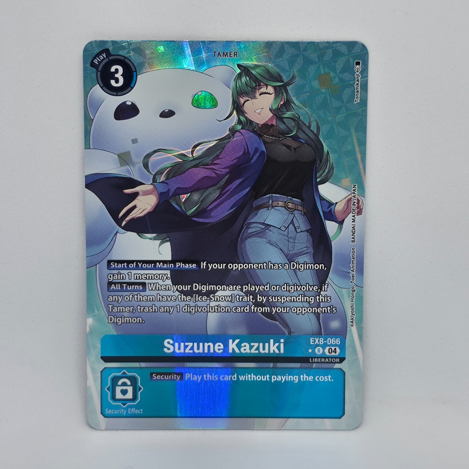 Juego de cartas coleccionables Suzune Kazuki EX8-066 raro arte antiguo cadena de liberación Digimon