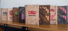 Handmade Wooden Dragon Notebook A5  DnD Journal  Fantasy Gift  Engraved Wood