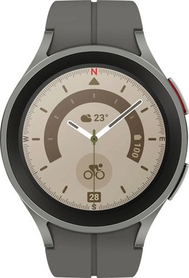 Samsung - Galaxy Watch5 Pro Titanium Smartwatch 45mm LTE - Gray Watch Only.
