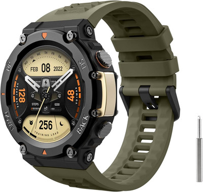 Watch Band Compatible with Amazfit T-Rex 2 Outdoor GPS Smartwatch, Soft Silicone