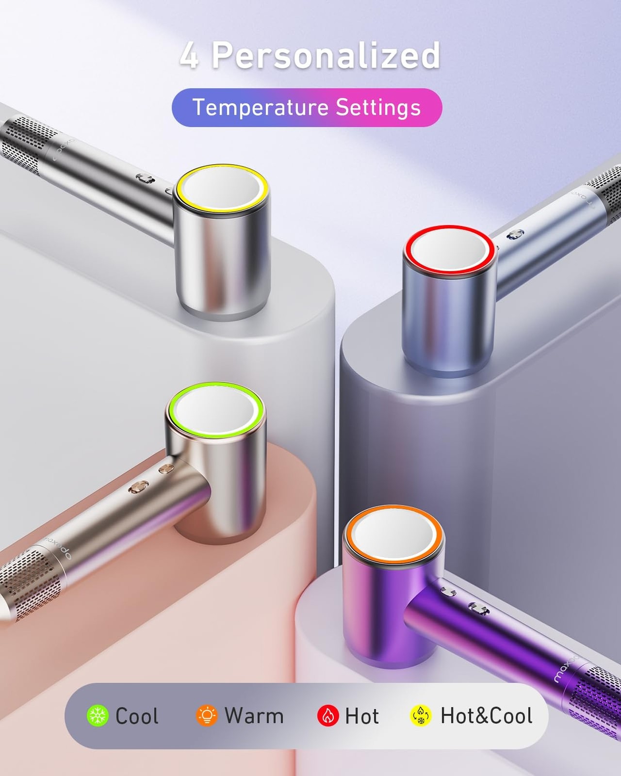 High Speed Hair Dryer with Diffuser, 110,000RPM Ionic Blow Dryer for Fast Dry...