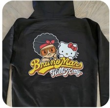 Bruno Mars x Hello Kitty Limited Edition Black Hoodie Sweatshirt M Size