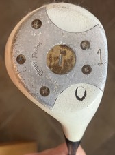 Vintage White Finish Toney Penna Persimmon 1 Wood Driver Cross Hatched Face RH