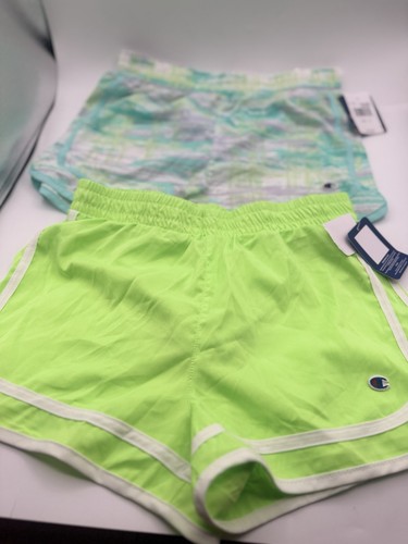 Set Of 2 Girls Champion Lightweight Running Shorts SZ XL Pretty Summer Colors - Picture 3 of 5