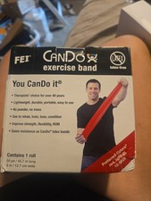 Cando 10-5622 No Latex Exercise Band - 50 Yards - Red - Light