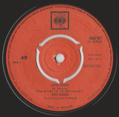 Pete Seeger - Little Boxes (7'', Single)