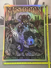 Mastodon - Screen Printed Foil Poster Paris, France #19/90