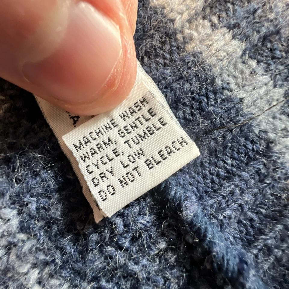 Suéter De Colección Para Hombre M Azul NUEVA ERA Cuello Tenis Cuello en V Hecho en EE. UU. Foto 4 de 4