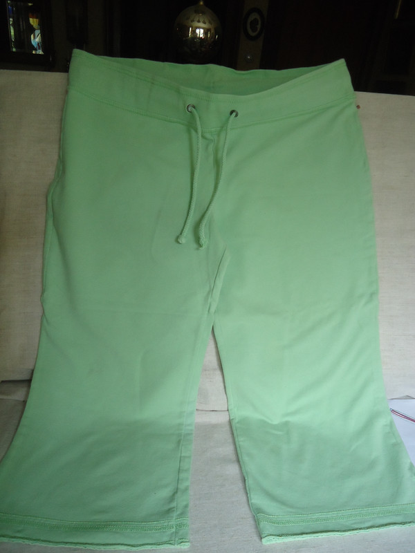 RALPH LAUREN POLO JEANS COMPANY Capri Sweatpants Sz XL Soft Lime Green EUC