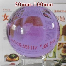 20-100mm Purple Crystal Glass Ball Sphere Clear Crystal Bead Ornament Home Decor