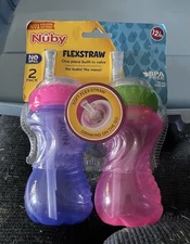 NIP! Nuby 2 Pack 10oz (300ml) Sippy Cups