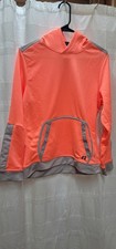 Russell Dri-Power 360 Boys XL 14-16 Orange Gray Pullover Hoodie Long Sleeve