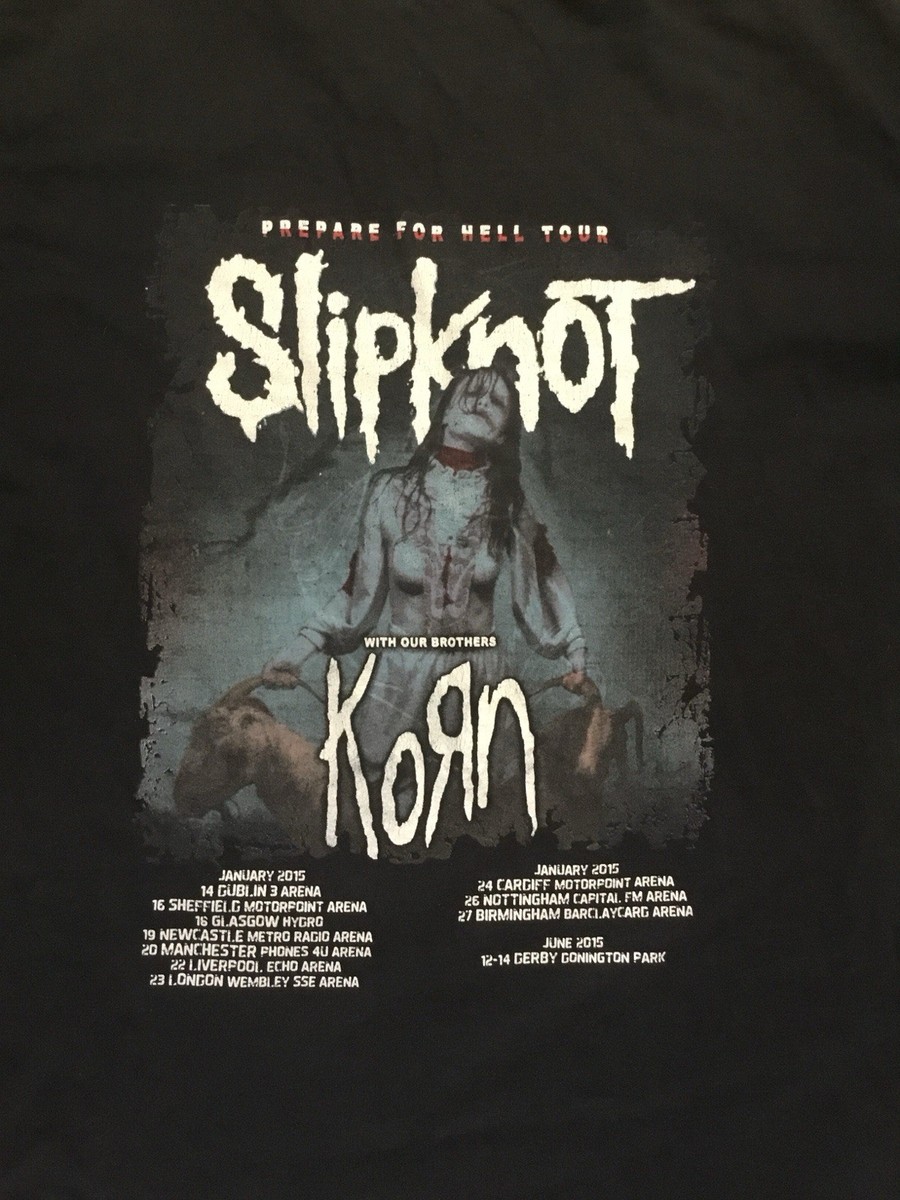 Slipknot Prepare for Hell World Tour L 黒 Slipknot Mens Black Prepare For Hell World Tour T Shirt Size XL | eBay