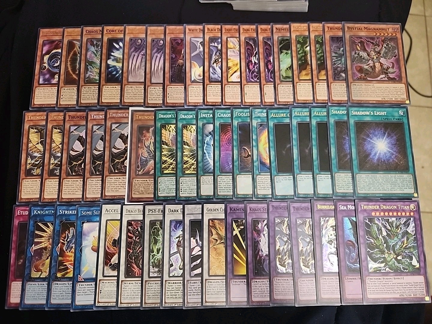 YuGiOh Chaos Thunder Dragon Core with Bystial Dragonroar Titan 51 Cards