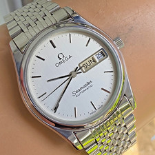 Vintage OMEGA Seamaster men's automatic watch Ref:166.0278 day/date swiss 1982