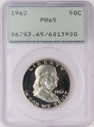 1962 50C Silver Proof Franklin Half Dollar PCGS PF65 OGH RATTLER (B3265)
