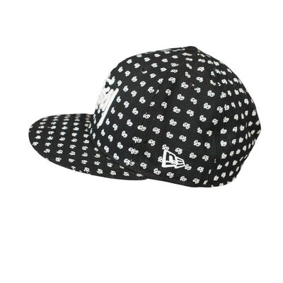 New Era X Stussy Script Authentic Caps Logo AOP Black Fitted Hat 7