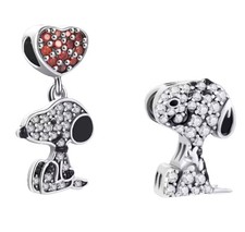  Set of2 Beagle Dog Couple Love Friend Pendant Charm Necklace simulated Jewelry