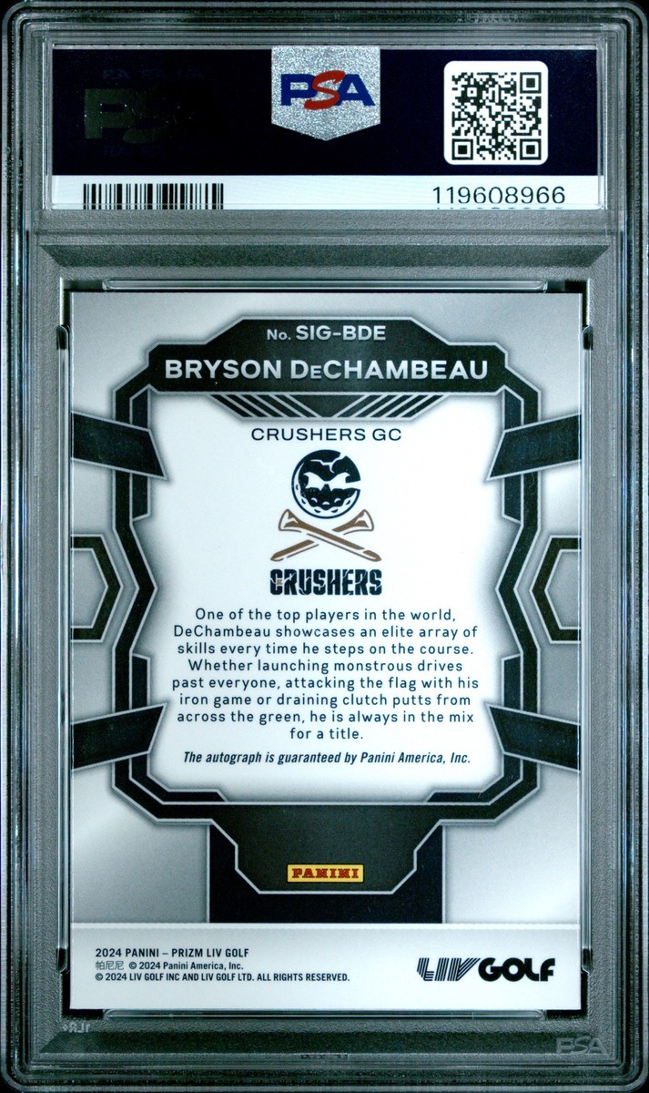 2024 Panini Prizm Liv Golf - Signatures Bryson DeChambeau #SIG-BDE