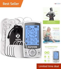 Dual Channel TENS Unit Muscle Stimulator 20 Modes Reusable Electrode Pads