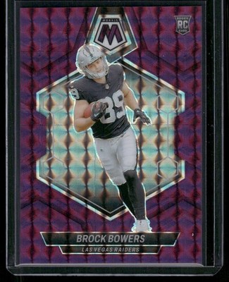 2024 Panini Mosaic Rookies Brock Bowers Purple Rookie /49 #313