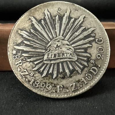 M♡ 1889 R.Z. FZ Mexico 8 Reales Beautiful Toning & Chopmarks | eBay