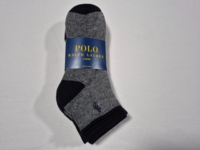 Polo Ralph Lauren Mens Quarter Cut Classic  Sports   Socks 4 pair  Size 6-12