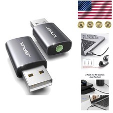 Hi-Fi USB to 3.5mm Jack Audio Adapter - Enhance Sound Quality for Gaming More