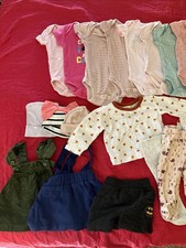 Baby Girls Clothing Bundle, Long sleeves, Pants, Hats, Shorts for Infants to 3M