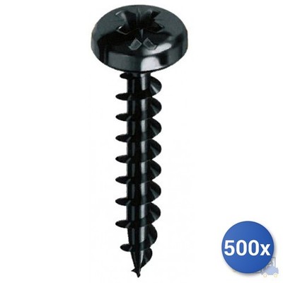 500x Mustad Vite Neroplus Für Spanholz 4x30 Schwarz E-100 Tc Pz
