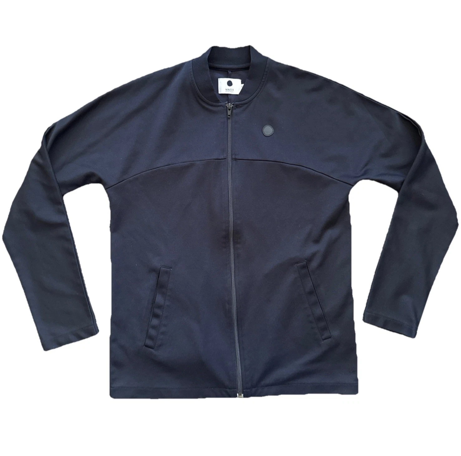 NN07 Brayden Full Zip Jacket Men S Navy Blue Mock Neck Pockets Minimalist Track - product detail image 1
