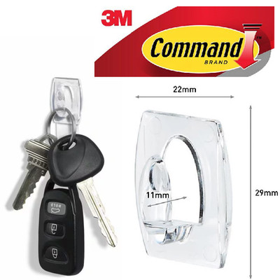 12 (2x 6 Stück) Command Clear Haken MINI Indoor beschädigungsfrei transparent Wandbehang