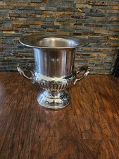 Silver Plated Trophy Style Champagne Ice Bucket Urn Wine Chiller Vase 10