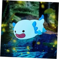 Axolotl Night Light, LED Cute Silicone Nursery Axolotl Nightlight Blue Axolotl