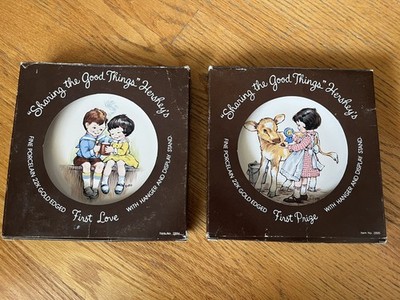 2 Hershey s Chocolate  Sharing The Good Things  Collector Plates Vintage NIB