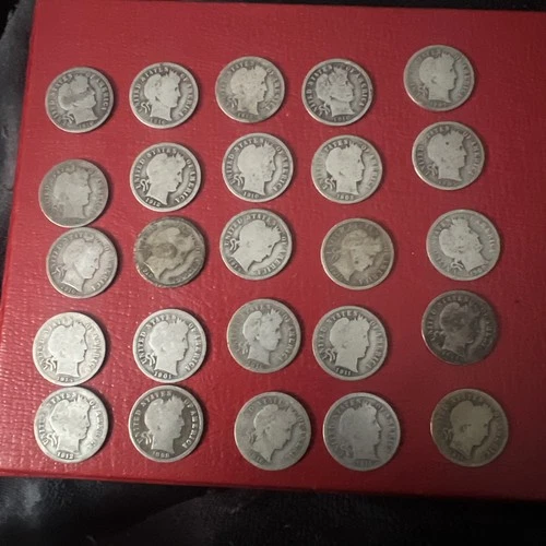$5 Roll Barber dimes roll of 50 silver Coins*