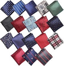 Aulufft Pocket Square Handkerchief 18 Pack Men's Handkerchief,Silk Pocket