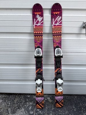 K2 Luv Bug Youth Kids Skis with MARKER 4.5 Bindings - 100cm- Pink