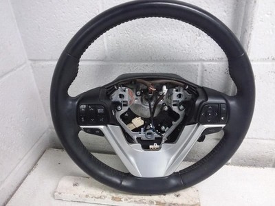 2016 TOYOTA HIGHLANDER Black Leather Steering Wheel OEM W/Controls w/o Heat