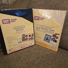 Westrim Crafts Strap Hinge Album 8.5 x 11" 20 Pages Cloth New  Sealed W Bonus