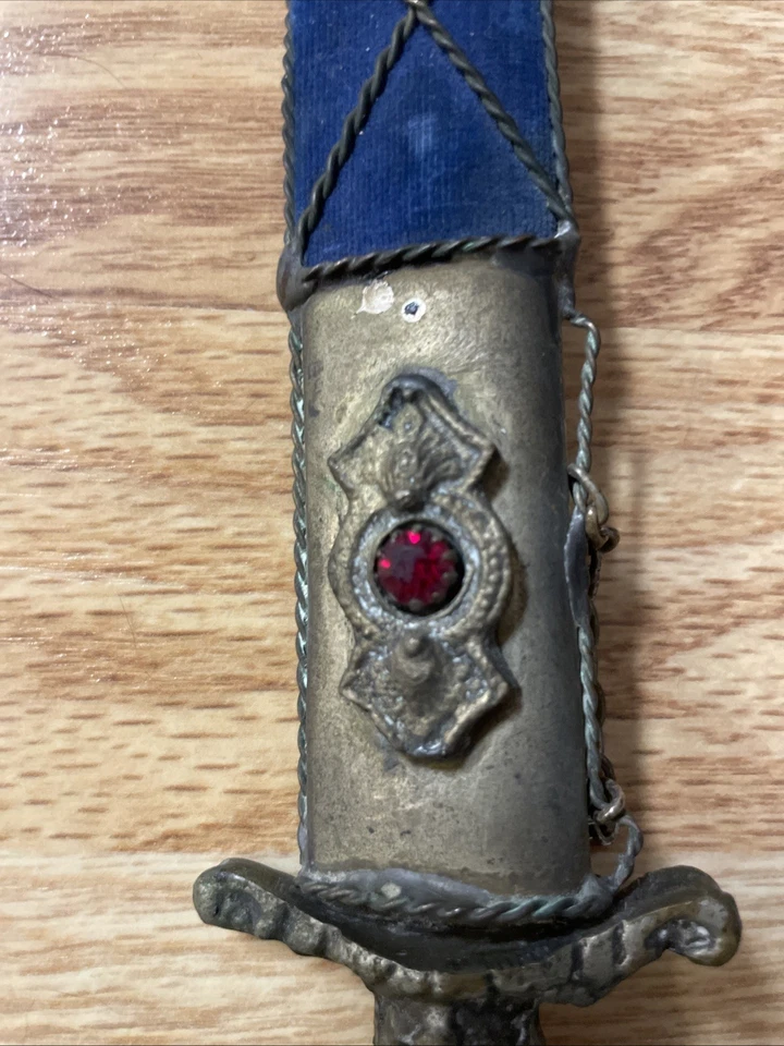 Antigua daga griega con funda marcada 1821 ELLAS GRECIA recuerdo 13", hoja de 7" Foto 2 de 4