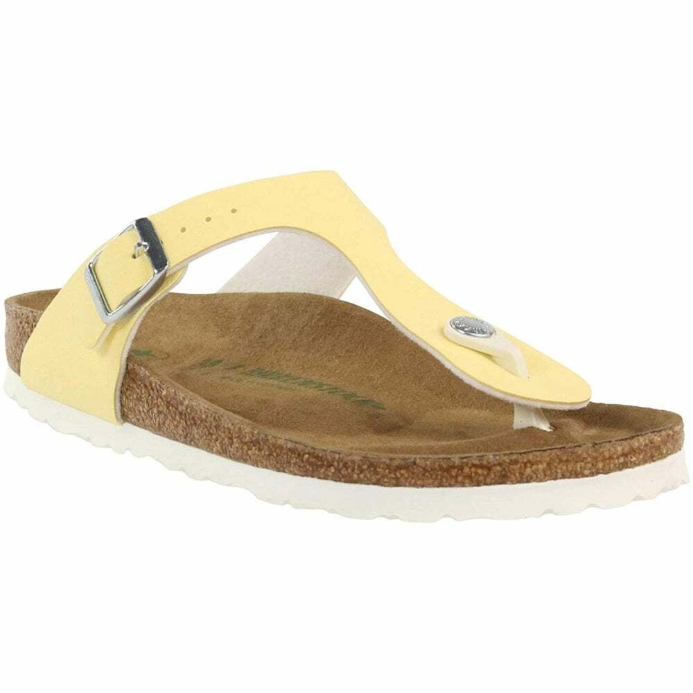 Womens Birkenstock Vegan Gizeh BF Brushed Vanilla Standard Fitting Sandal  Size | eBay