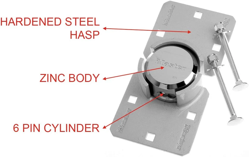 Master Lock 736EURD Luccheto Y Cerniera, Antifurto Auto Chiavi, Adatto Para Prot - Immagine 4 di 4