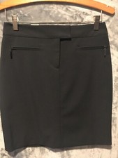 Cache Black Skirt Straight Flat Front Design Size 0 Orig 68 NEW NWT MSRP 68