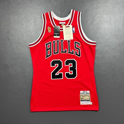 100% Authentic Michael Jordan Mitchell Ness 95 96 NBA Finals Bulls Jersey 40 M