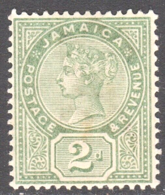 JAMAICA ~ Scott 25 ~ 1889 ~ 2p green ~ XF ~ MINT | eBay